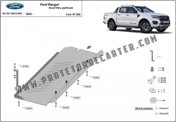 Protetor de aço para DPF Ford Ranger