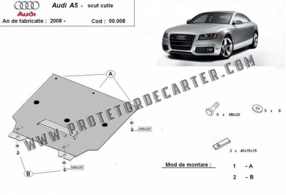  Protetor de caixa de velocidades de aço  Audi A5