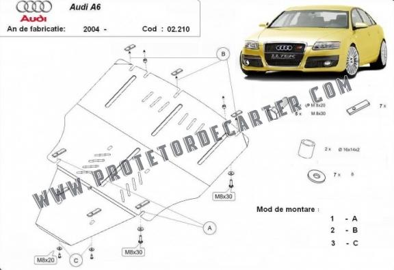 Protetor de Carter de aço Audi A6