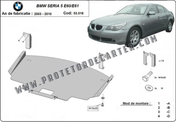 Protetor de Carter de aço BMW Seria 5 E60/E61 pára-choque dianteiro padrão