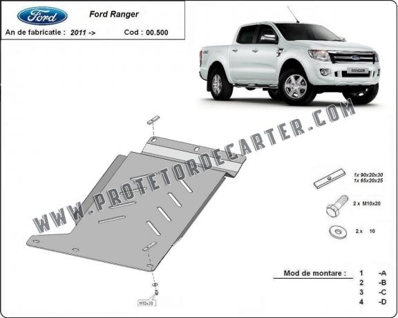 Protetor de caixa de velocidades de aço  Ford Ranger