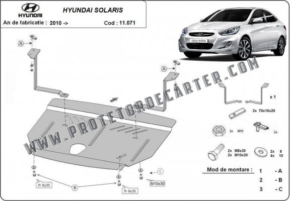 Protetor de Carter de aço Hyundai Solaris