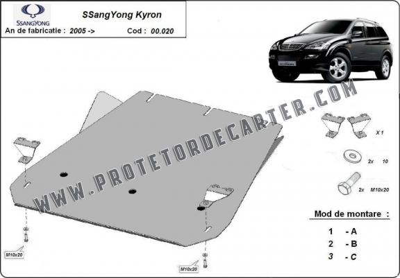  Protetor de caixa de velocidades de aço  SsangYong Kyron