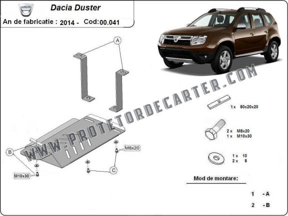  Protetor diferencial de aço  Dacia Duster 4x4