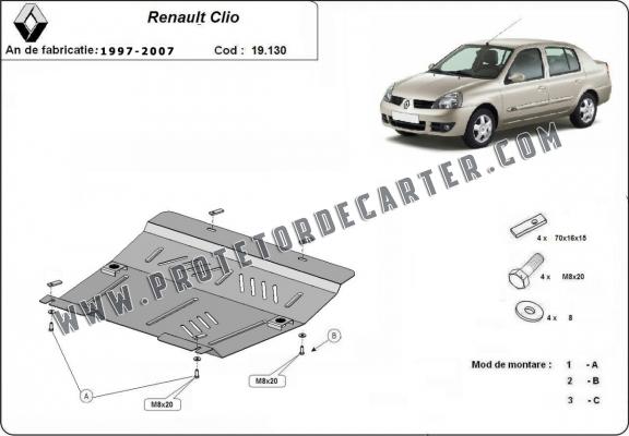 Protetor de Carter de aço Renault Clio 2