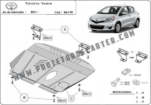 Protetor de Carter de aço Toyota Yaris