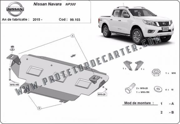 Protetor de aço para radiador Nissan Navara NP300 - D23