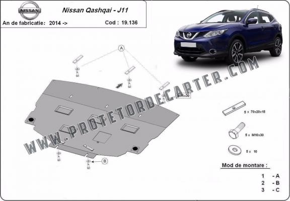 Protetor de Carter de aço Nissan Qashqai J11