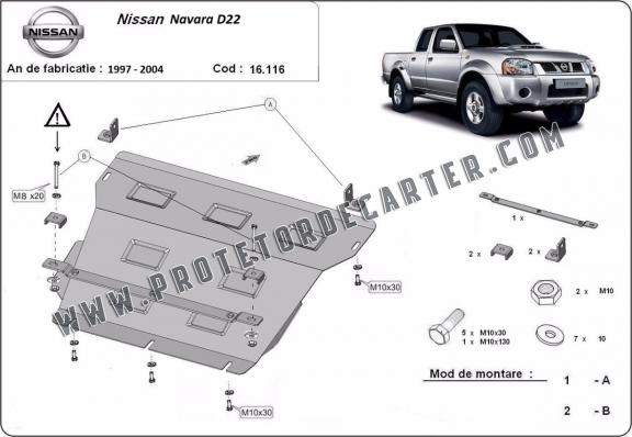 Protetor de Carter de aço Nissan Navara D22