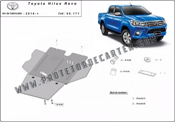  Protetor de caixa de velocidades de aço  Toyota Hilux Revo