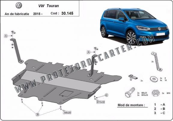 Protetor de Carter de aço VW Touran - manual gearbox