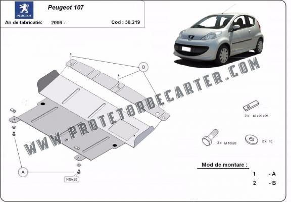 Protetor de Carter de aço Peugeot 107
