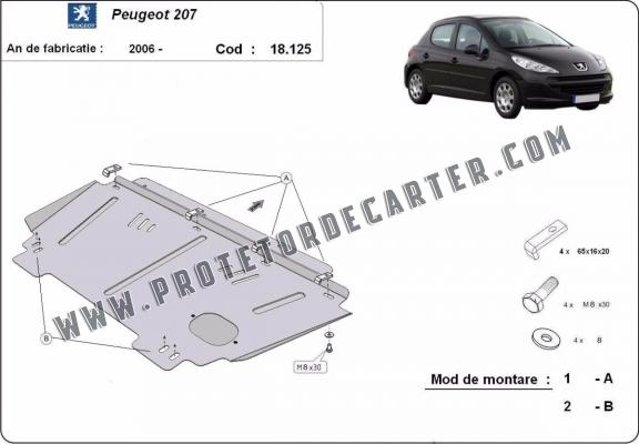 Protetor de Carter de aço Peugeot 207