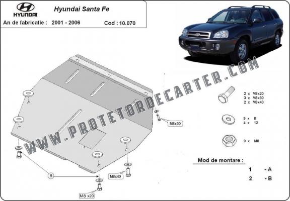 Protetor de Carter de aço Hyundai Santa Fe