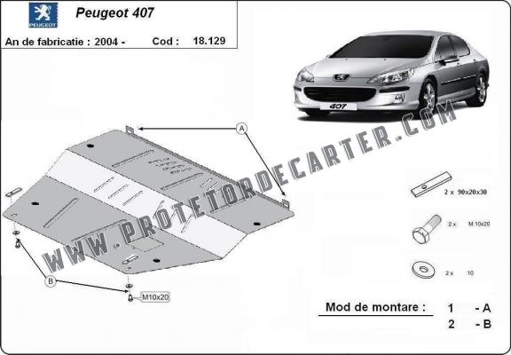Protetor de Carter de aço Peugeot 407