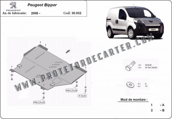 Protetor de Carter de aço Peugeot Bipper