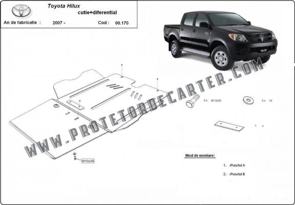  Protetor diferencial de aço  Toyota Hilux