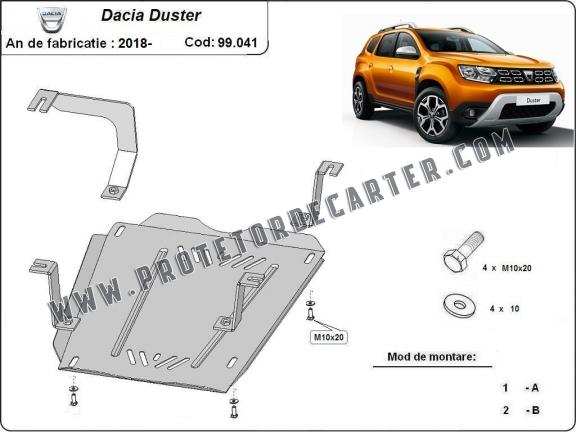 Protetor de aço para o tanque de combustível Dacia Duster