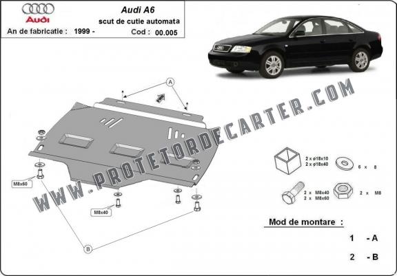  Protetor de caixa de velocidades automática de aço Audi A6