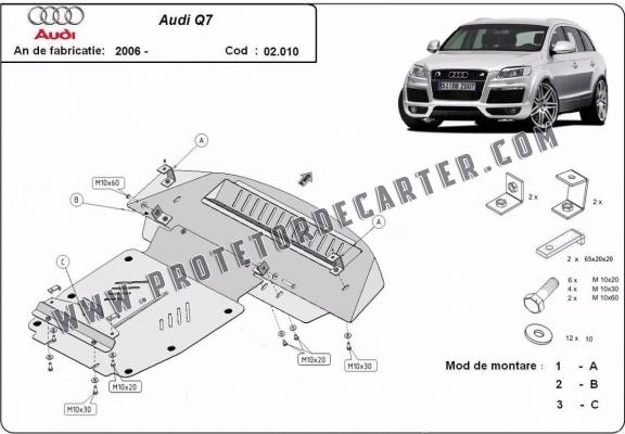 Protetor de Carter de aço Audi Q7 S-Line