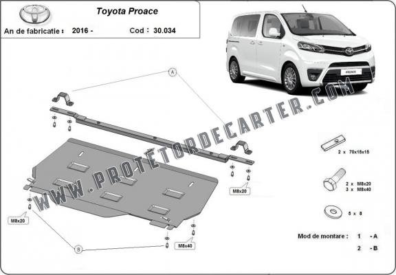 Protetor de Carter de aço Toyota Proace Verso