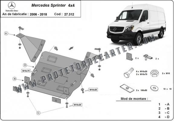 Protetor de Carter de aço Mercedes Sprinter 906 4x4