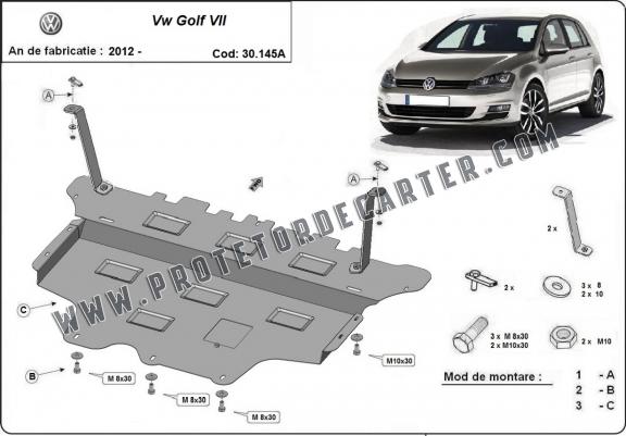 Protetor de Carter de aço VW Golf 7 - automatic gearbox