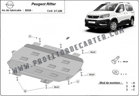 Protetor de Carter de aço Peugeot Rifter / Partner