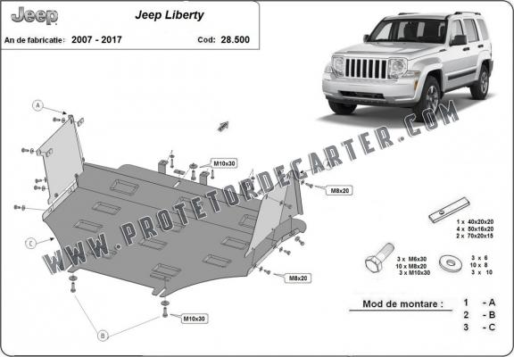 Protetor de Carter de aço Jeep Liberty