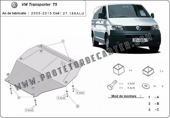 Protetor de Carter de alumínio Volkswagen Transporter T5