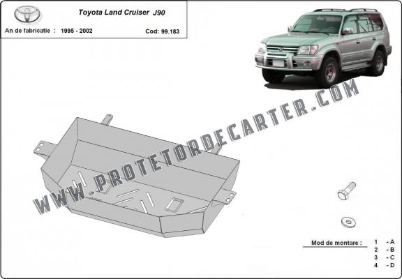 Protetor de aço para o tanque de combustível Toyota Land Cruiser J90
