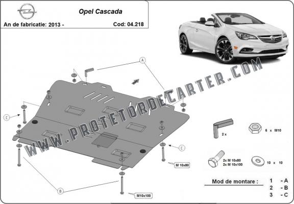 Protetor de Carter de aço Opel  Cascada