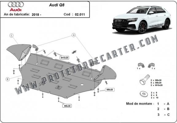Protetor de Carter de aço Audi Q8