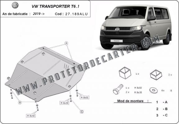 Protetor de Carter de alumínio Volkswagen Transporter T6.1