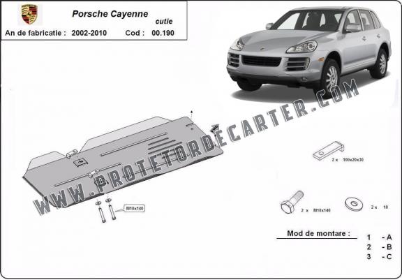  Protetor de caixa de velocidades manual de aço  for Porsche Cayenne