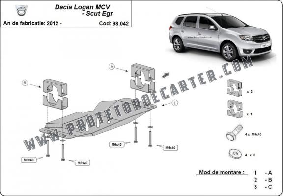 Protetor de aço para o sistema Stop & Go Dacia Logan MCV