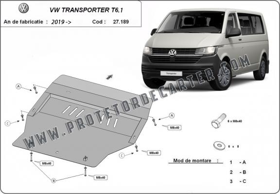Protetor de Carter de aço Volkswagen Transporter T6.1