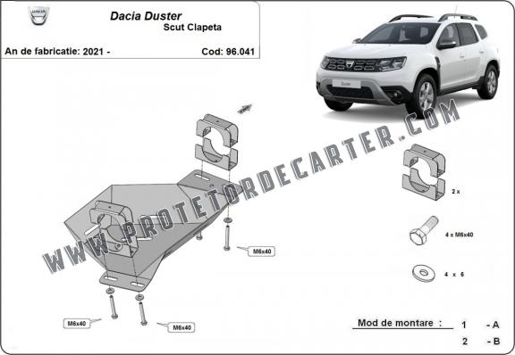 Protetor de aço para Válvula EGR Dacia Duster
