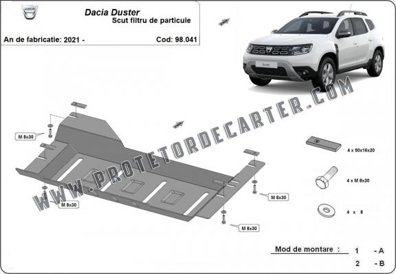 Protetor de aço para DPF Dacia Duster