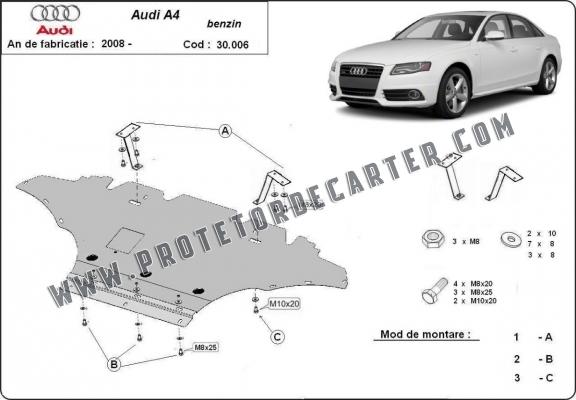 Protetor de Carter de aço Audi A4 B8 All Road, petrol