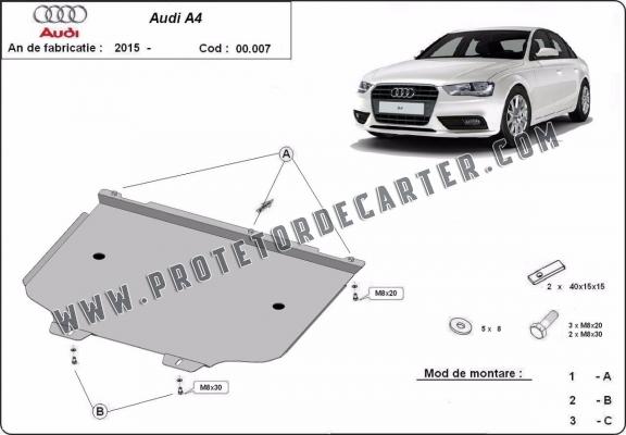  Protetor de caixa de velocidades de aço  Audi A4 B9 All Road