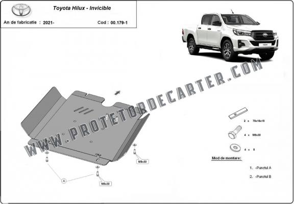  Protetor de caixa de velocidades de aço Toyota Hilux Invincible