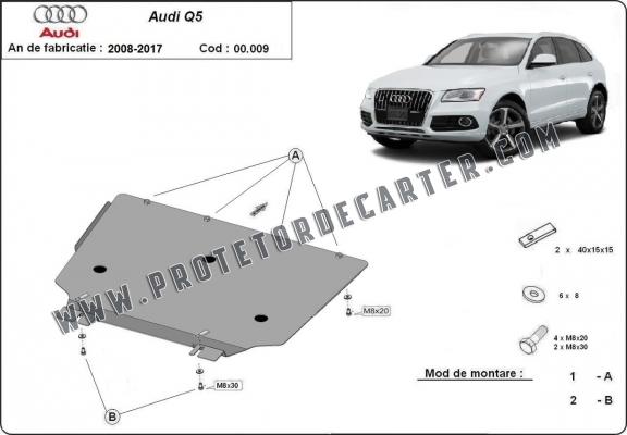  Protetor de caixa de velocidades de aço  Audi Q5
