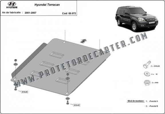  Protetor de caixa de velocidades de aço Hyundai Terracan