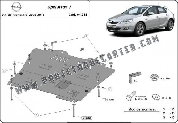 Protetor de Carter de aço Opel Astra J
