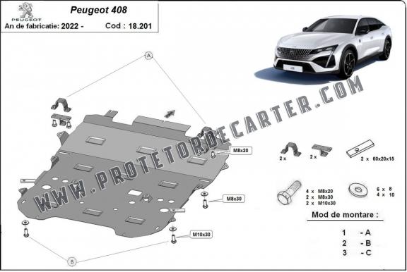 Protetor de Carter de aço Peugeot 408