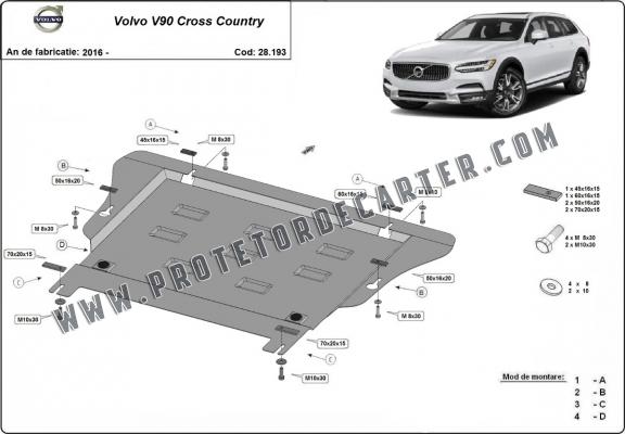 Protetor de Carter de aço Volvo V90 Cross Country