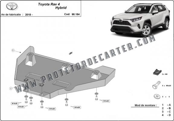  Protetor diferencial de aço  Toyota RAV 4 Hybrid