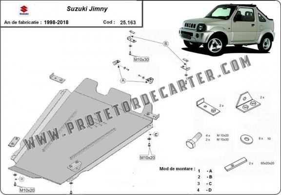  Protetor de  caso de transferência de aço   Suzuki Jimny