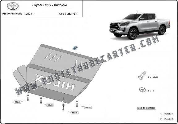 Protetor de aço para radiador Toyota Hilux Invincible